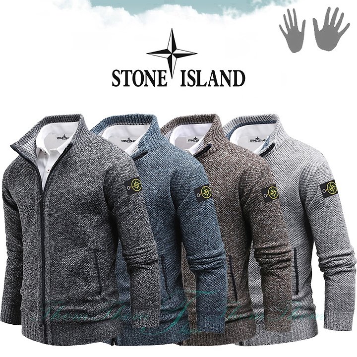 STONE ISLAND 스톤아일랜드 보카시 니트 기모 집업