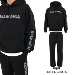 BALENCIAGA 발렌시아가 스텐실 빈티지 로고 후드 오버핏 셋업