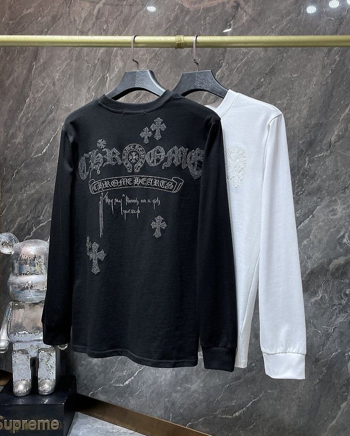 CHROME HEARTS 크롬하츠 7007 다이아몬드 가디언 크로스 롱 슬리브