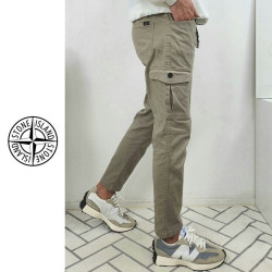 STONE ISLAND 스톤아일랜드 로고 패치 카고 팬츠