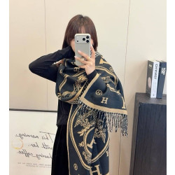 HERMES 에르메스 캐시미어 숄 머플러